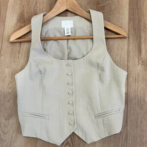 H&M Light Beige Vest — Size XS